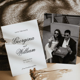 Moderne Minimalistische SkriptWedding Save the Dat Einladung