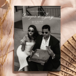 Moderne Minimalistische SkriptWedding Save the Dat Einladung