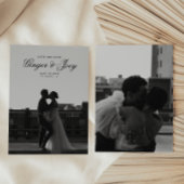 Moderne Minimalistische SkriptWedding Save the Dat Einladung