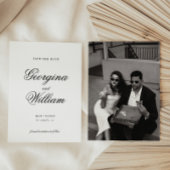 Moderne Minimalistische SkriptWedding Save the Dat Einladung