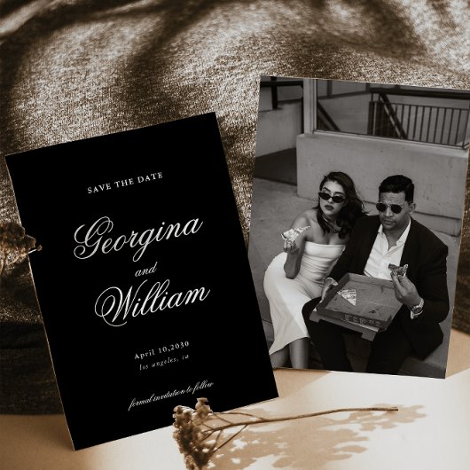 Moderne Minimalistische SkriptWedding Save the Dat Einladung