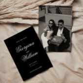 Moderne Minimalistische SkriptWedding Save the Dat Einladung