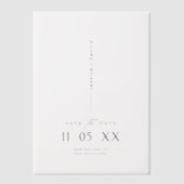 Moderne Minimalistische SkriptWedding Save the Dat Pergament Einladungen (Vorderseite)