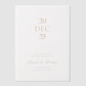 Moderne Minimalistische SkriptWedding Save the Dat Pergament Einladungen (Vorderseite)