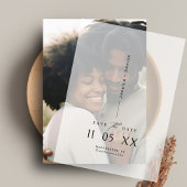 Moderne Minimalistische SkriptWedding Save the Dat Pergament Einladungen