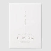 Moderne Minimalistische SkriptWedding Save the Dat Pergament Einladungen (Vorderseite)