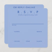 Moderne Minimalistische Sleek Simple Wedding RSVP (Vorne/Hinten)