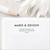 Moderne Minimalistische Sleek Wedding Rücksendeadr (Insitu)