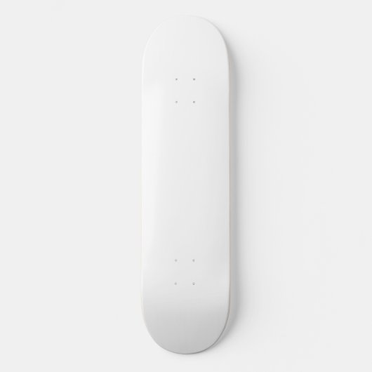 Moderne Minimalistische, solide, weiße Farbe Skateboard (Vorderseite)