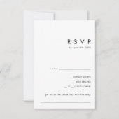 Moderne Minimalistische Song Request RSVP Card Karte (Vorderseite)