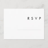 Moderne Minimalistische Song Request RSVP Card Postkarte (Vorderseite)