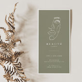 Moderne Minimalistische Speisekarte für Elfenbein/