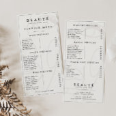Moderne Minimalistische Speisekarte für Elfenbein/