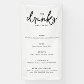 Moderne Minimalistische Speisekarte für Hochzeitsg Banner (Vertikal)