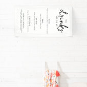 Moderne Minimalistische Speisekarte für Hochzeitsg Banner (InSitu)