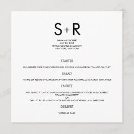 Moderne Minimalistische Speisekarte Menükarte