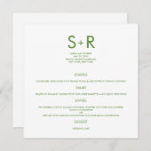 Moderne Minimalistische Speisekarte Menükarte (Vorne/Hinten)