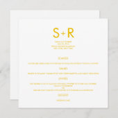 Moderne Minimalistische Speisekarte Menükarte (Vorne/Hinten)