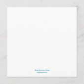 Moderne Minimalistische Speisekarte Menükarte (Rückseite)