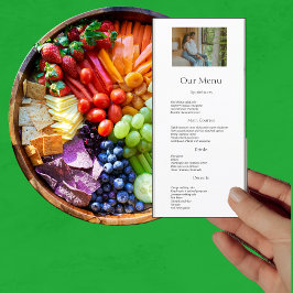 Moderne Minimalistische Speisekarte mit elegantem Menükarte