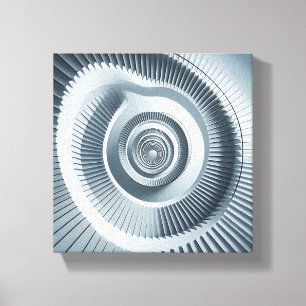 Moderne minimalistische Spiraltreppen-Kunst - Abst Leinwanddruck
