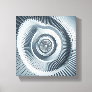 Moderne minimalistische Spiraltreppen-Kunst - Abst Leinwanddruck