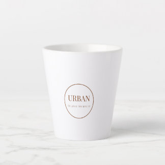 Moderne Minimalistische Städtische Typografie Latt Milchtasse