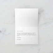 Moderne Minimalistische Sternenhimmel & Beach Palm Dankeskarte (Innenseite)