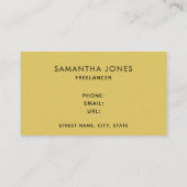 Moderne Minimalistische Streifen Freelancer Visitenkarte (Rückseite)