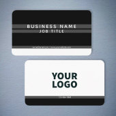 Moderne minimalistische Streifen Grau Schwarz & We Visitenkarte