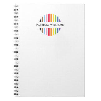 MODERNE MINIMALISTISCHE Streifen-Logo Regenbogen-S Notizblock