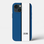 Moderne Minimalistische Streifen Mit Monogramm Tre Case-Mate iPhone Hülle (Rückseite)