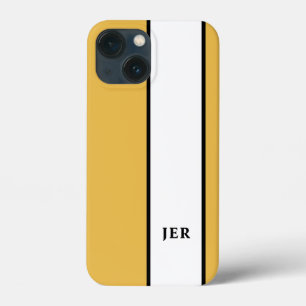 Moderne minimalistische Streifen Monogramm Anfangs Case-Mate iPhone Hülle