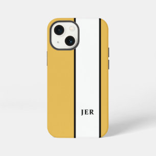 Moderne minimalistische Streifen Monogramm Anfangs iPhone 13 Mini Hülle