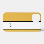 Moderne Minimalistische Streifen Monogramm-Initial Case-Mate iPhone Hülle (Rückseite (Horizontal))
