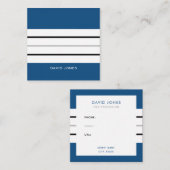 Moderne Minimalistische Streifen Quadratische Visitenkarte (Vorne/Hinten)