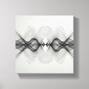 Moderne minimalistische symmetrische Linienkunst - Leinwanddruck