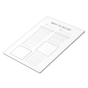 Moderne minimalistische tägliche To-Do-Liste Notiz Notizblock