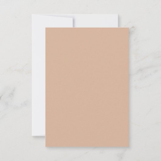 Moderne Minimalistische Tan Boho RSVP Karte (Rückseite)