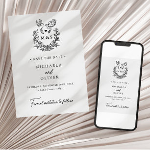 Moderne Minimalistische Tauben Elegante Schrift Ho Save The Date