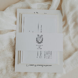 Moderne Minimalistische Tauben Elegante Script Hoc Einladungsbanderole