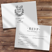 Moderne Minimalistische Tauben Elegante Script Hoc RSVP Karte