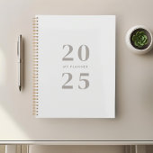 Moderne Minimalistische Taupe 2025 Planer