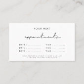 Moderne, minimalistische Termine (Rückseite)