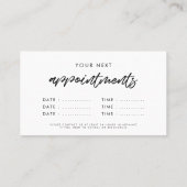 Moderne minimalistische Termine Erinnerung (Rückseite)