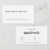 Moderne minimalistische Termine Erinnerung (Vorne/Hinten)