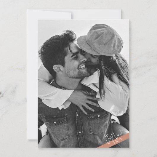 📸 ✨ Moderne Minimalistische Terra Cotta Lässig We Einladung (Rückseite)