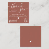 Moderne minimalistische Terracotta Bestellung Viel Quadratische Visitenkarte (Vorne/Hinten)