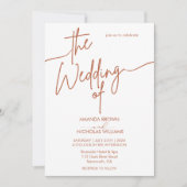 Moderne Minimalistische Terracotta Einladung (Vorderseite)