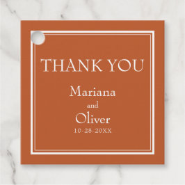 Moderne Minimalistische Terracotta Gefallen Tags Geschenkanhänger